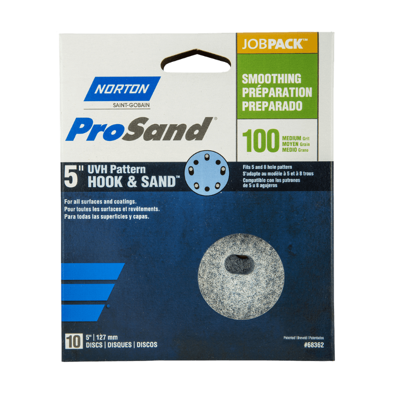 Norton, Norton ProSand Sanding Disc H&L 100-Grit 5 in. 10-Pack.