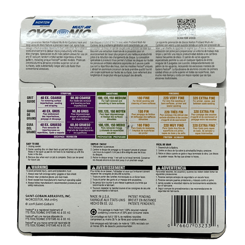 Norton, Norton ProSand Sanding Disc H&L 60-Grit Coarse 5 in. 2-Pack.