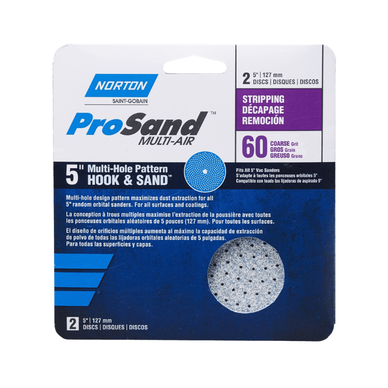 Norton, Norton ProSand Sanding Disc H&L 60-Grit Coarse 5 in. 2-Pack.