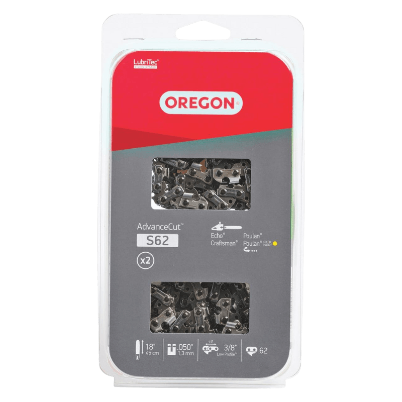 Oregon, Oregon AdvanceCut 18 in. 62 links Chainsaw Chain 2-Pack