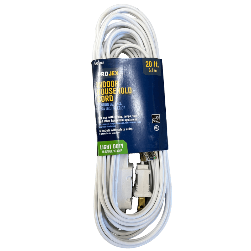 ProJex, Projex Indoor White Extension Cord 20 ft.