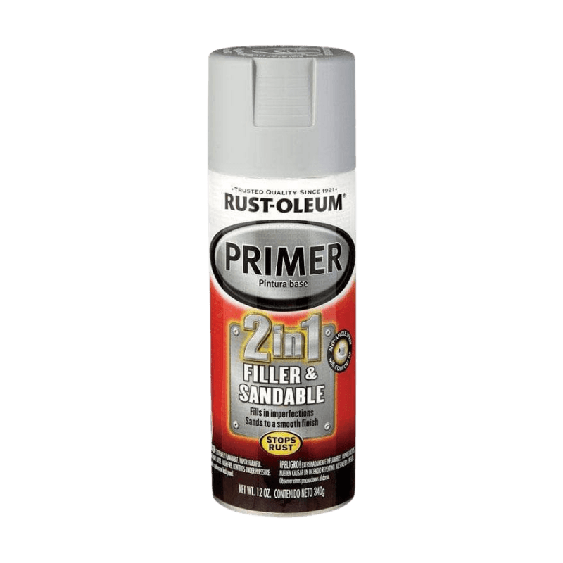 Rust-Oleum, Rust-Oleum 2-in-1 Automotive Primer Spray Paint Flat Gray 12 oz.