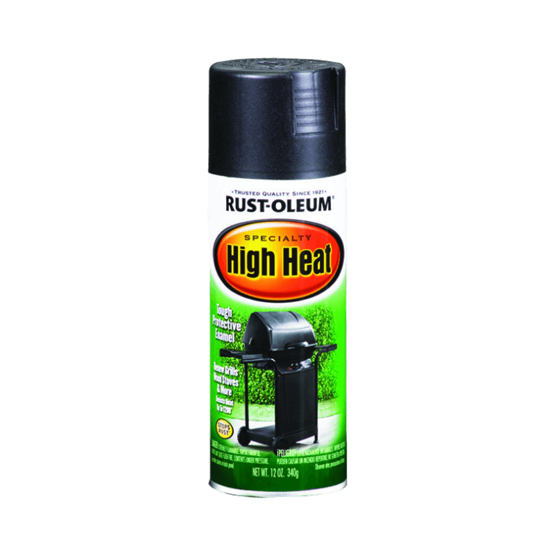 Rust-Oleum, Rust-Oleum High Heat Spray Paint High Heat Black Satin 12 oz.