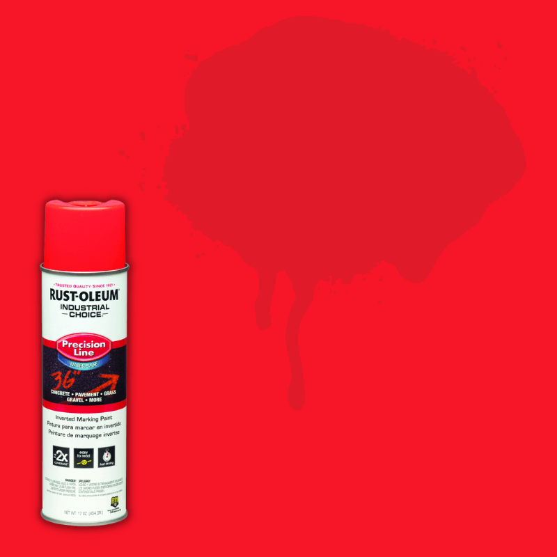 Rust-Oleum, Rust-Oleum Industrial Inverted Marking Paint Fluorescent Red-Orange 17 oz.