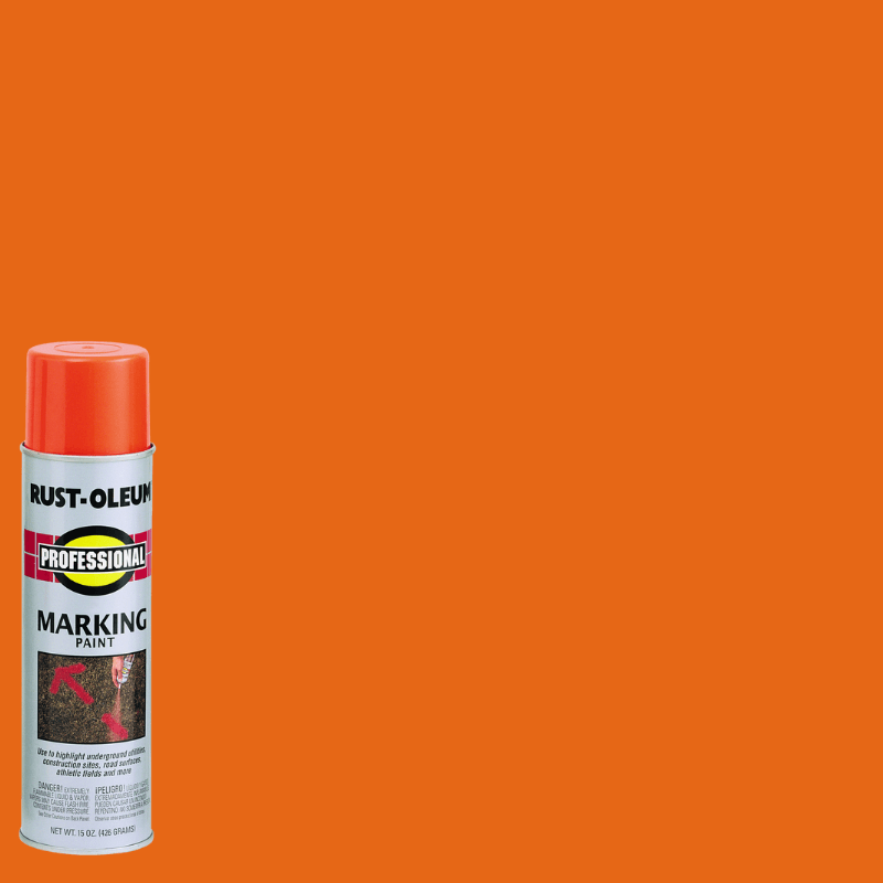 Rust-Oleum, Rust-Oleum Inverted Marking Paint Fluorescent Red-Orange 15 oz.