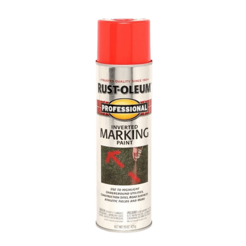 Rust-Oleum, Rust-Oleum Inverted Marking Paint Fluorescent Red-Orange 15 oz.