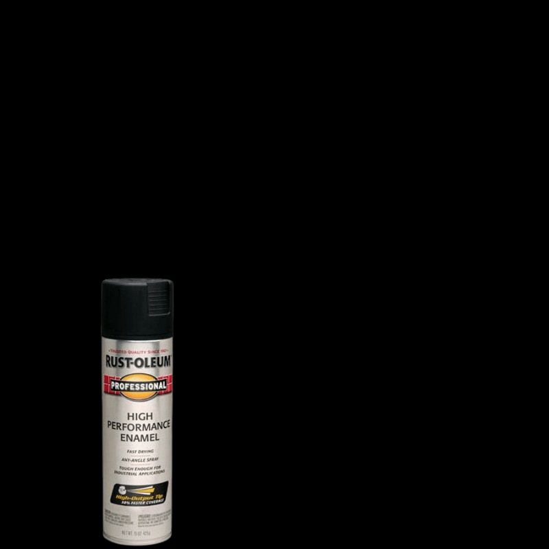 Rust-Oleum, Rust-Oleum Professional Semi-Gloss Black High Performance Enamel Spray 15 oz.