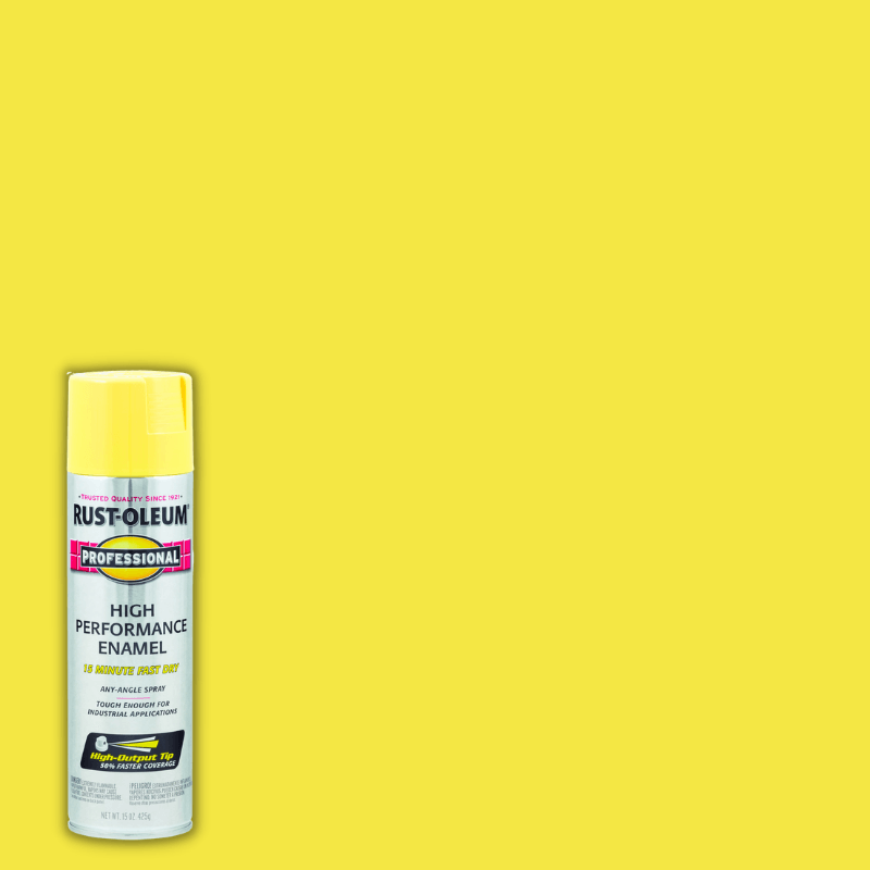 Rust-Oleum, Rust-Oleum Professional Spray Paint Safety Yellow Gloss 15 oz.