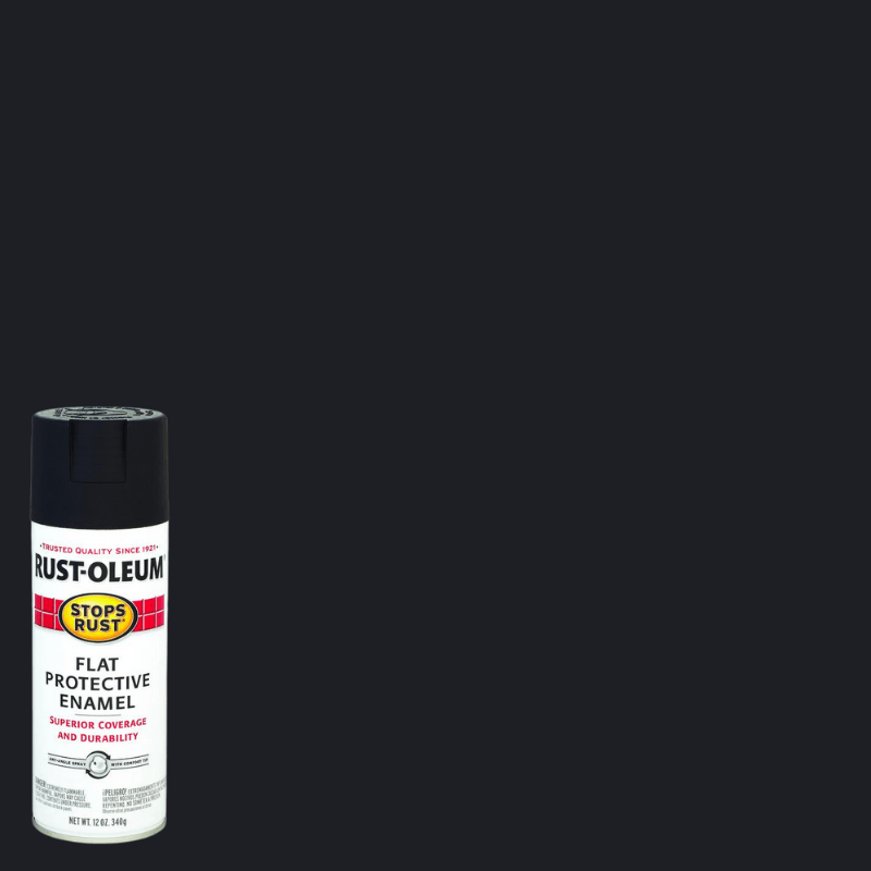 Rust-Oleum, Rust-Oleum Stops Rust Flat Black Spray Paint 12 oz.