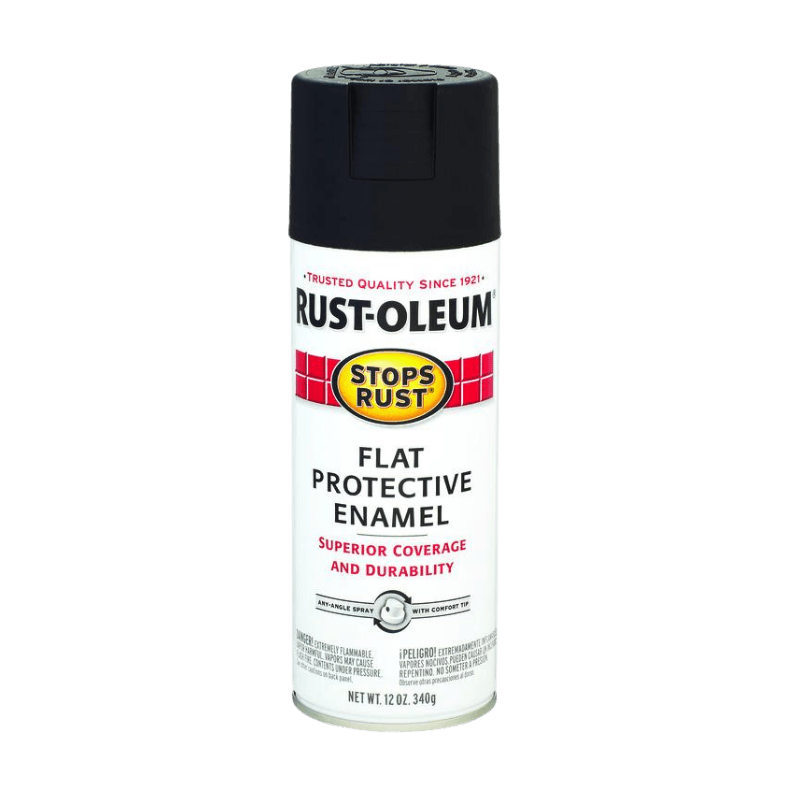 Rust-Oleum, Rust-Oleum Stops Rust Flat Black Spray Paint 12 oz.