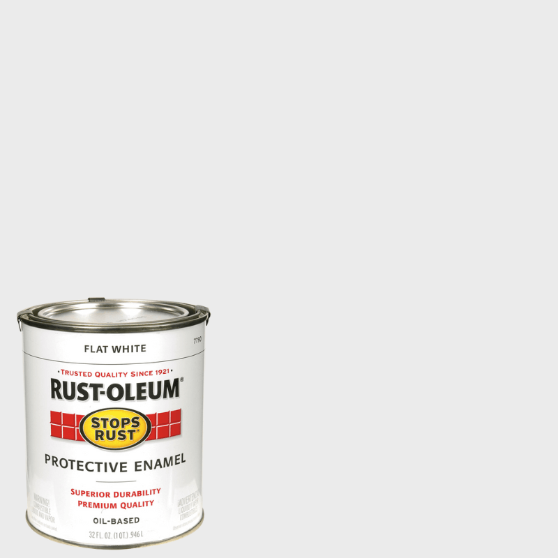 Rust-Oleum, Rust-Oleum Stops Rust Flat White Enamel Paint Quart