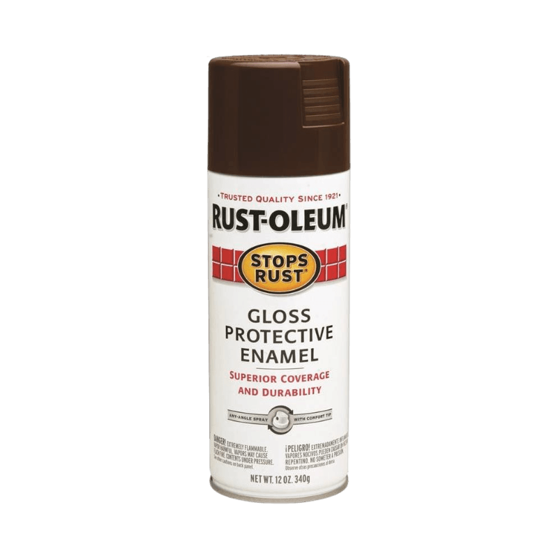 Rust-Oleum, Rust-Oleum Stops Rust Gloss Leather Brown Spray Paint 12 oz.