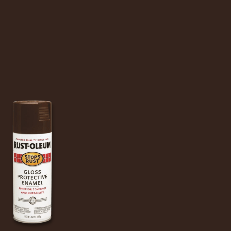 Rust-Oleum, Rust-Oleum Stops Rust Gloss Leather Brown Spray Paint 12 oz.