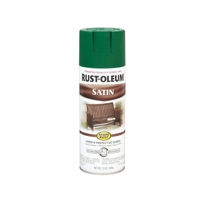 Rust-Oleum, Rust-Oleum Stops Rust Satin Hunter Green Spray Paint 12 oz.