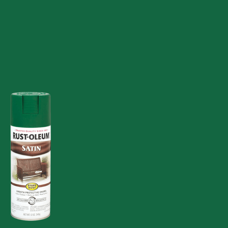 Rust-Oleum, Rust-Oleum Stops Rust Satin Hunter Green Spray Paint 12 oz.