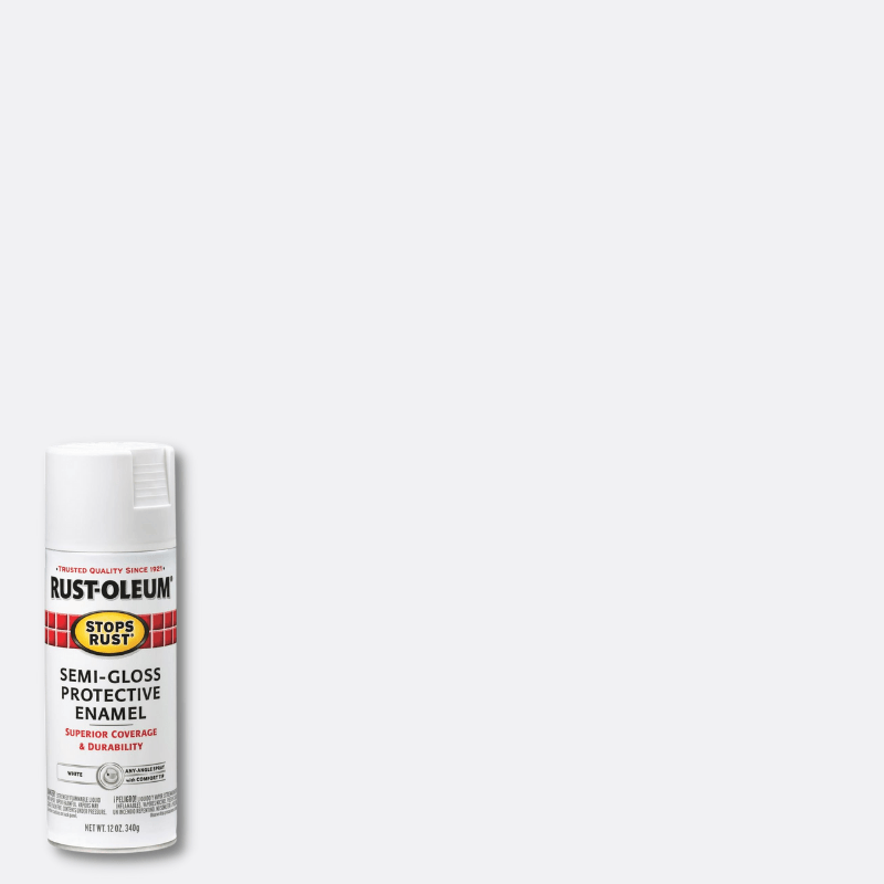 Rust-Oleum, Rust-Oleum Stops Rust Semi-Gloss White Spray Paint 12 oz