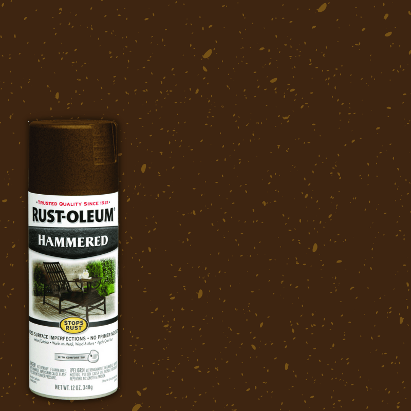 Rust-Oleum, Rust-Oleum Stops Rust Spray Paint Hammered Brown 12 oz.