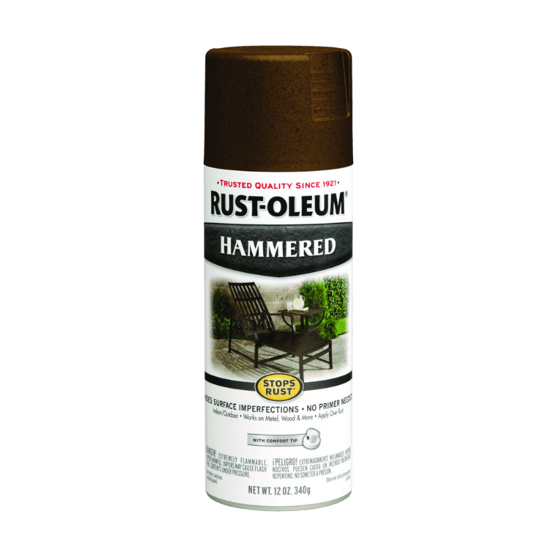 Rust-Oleum, Rust-Oleum Stops Rust Spray Paint Hammered Brown 12 oz.