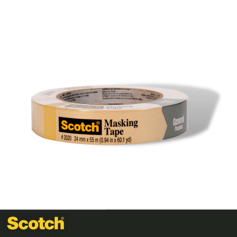 Scotch, Scotch Masking Tape Contractor Grade .94 x 60 yds.