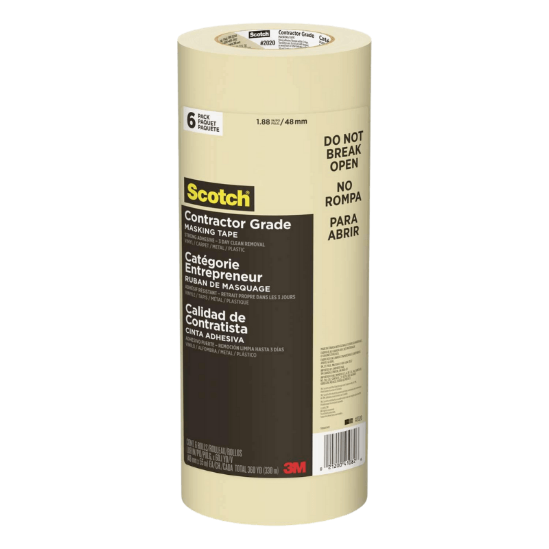 Scotch, Scotch Masking Tape Contractors Grade 1.88 in x 60 yds. 6-Pack