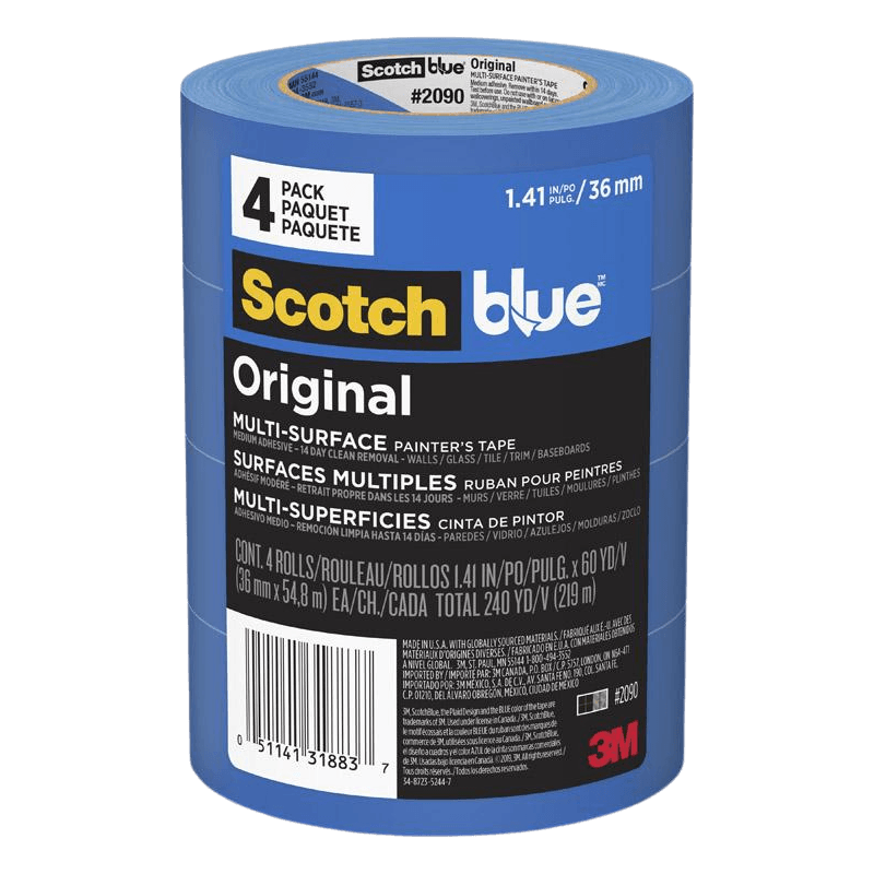 ScotchBlue, ScotchBlue Painter's Tape Medium 1.41" x 60 yds. 4-Pack.